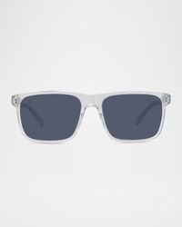 Men's Belvedere 01 Acetate Rectangle Sunglasses