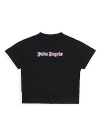 Little Kid's & Kid's Neon Logo T-Shirt - Black Rose - Size 12
