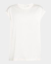 Cap Sleeve Satin Silk Top