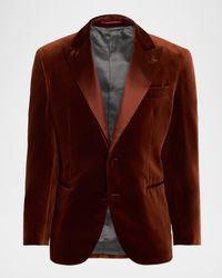 Men's Satin Peak Lapel Velvet Dinner Jacket