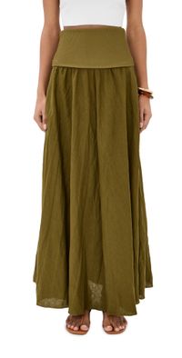 Johanna Ortiz Empowerment Movement Ankle Skirt Green 0