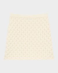 Cable-Knit Felted Wool-Cashmere Mini Skirt
