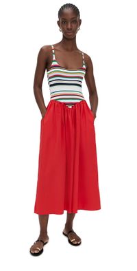 LE BOP Alix Striped Dress Red Stripe XL