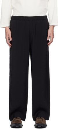 YLÈVE Black Broad Trousers