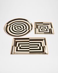 Op Art Round Serving Tray