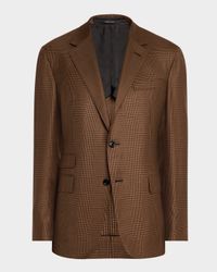 Men's Wool and Cashmere Glen Check Sport Coat