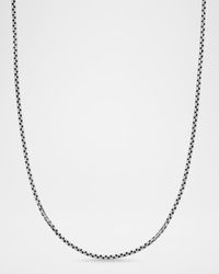 1.7mm Men's Box Chain Necklace in Silver