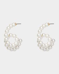 Pearly Loop-De-Loop Hoop Earrings