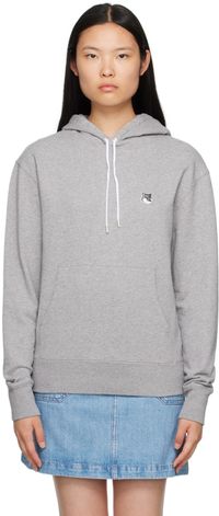 Maison Kitsuné Gray Fox Head Hoodie