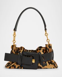 Anthem Mini Leopard Shoulder Bag in Calf Hair