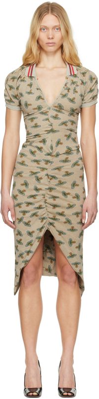Vivienne Westwood Beige Pulling Midi Dress