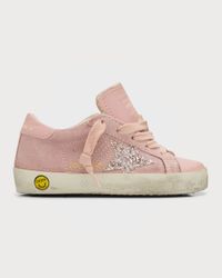 Girl's Crystal Leather Low-Top Sneakers, Babies/Toddlers