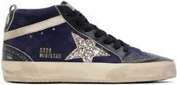 Golden Goose Navy Mid Star Sneakers