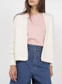 American Vintage - Gilet ouvert en laine et alpaga mélangé - Taille M/L - Beige
