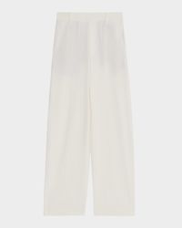 High-Rise Pull-On Linen Pants