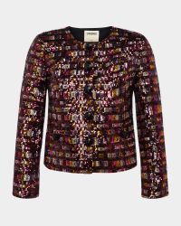 Caprina Sequined Bracelet-Sleeve Jacket