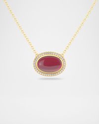 Aurora Pendant Necklace with Rubellite and Diamonds