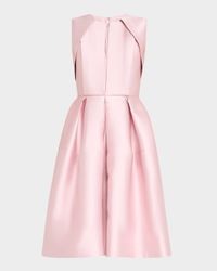 Pleated Sleeveless Fit-&-Flare Dress