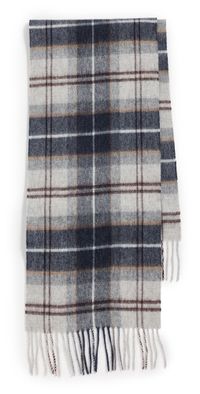 Barbour Barbour Wool Cashmere Tartan Scarf Grey Midnight Tartan One Size