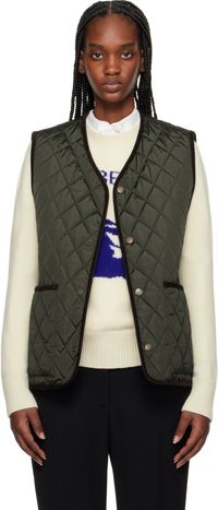 Burberry Green Quilted Nylon Vest