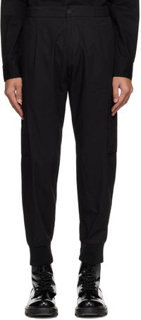 Hugo Black Slim-Fit Cargo Pants