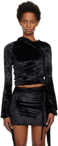 Ottolinger Black Asymmetric Hoodie