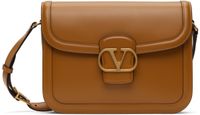 Valentino Garavani Tan 9TO5 Smooth Calfskin Shoulder Bag