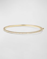 14K Yellow Gold Diamond Pave Bangle