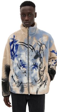 Acne Studios Ovinta Jacquard Teddy Jacket Beige 48
