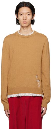 Maison Margiela Beige Distressed Sweater