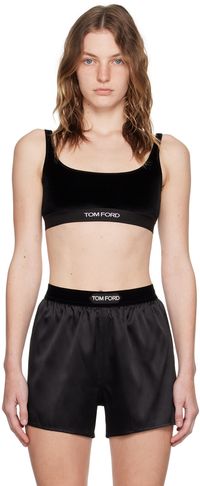 TOM FORD Black Jacquard Bra