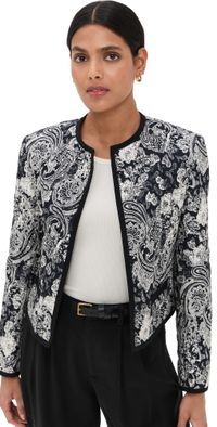 Nili Lotan Bono Jacket Mixed Paisley Print M