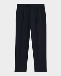 Men's Cotton and Wool Single-Pleated Pants