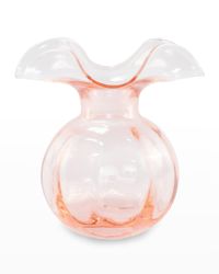 Hibiscus Glass Pink Medium Fluted Vase