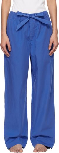 Tekla Blue Poplin Pyjama Pants
