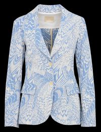 Momoni - Veste ajustée en coton mélangé - Taille 46 - Bleu