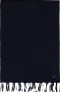 Maison Kitsuné Navy Bold Fox Head Scarf