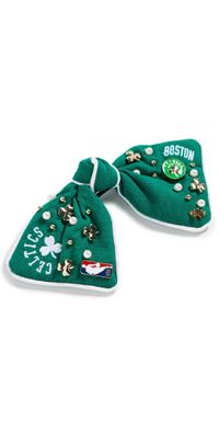 Lele Sadoughi Lele x Boston Celtics Embroidered Bow Celtics Green 300 One Size