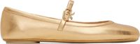 Gianvito Rossi Gold Carla Ballerina Flats