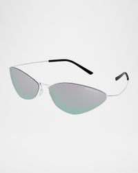Rimless Cat-Eye Titanium Sunglasses