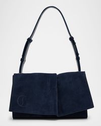 Baggy Small Shoulder Bag in Suede