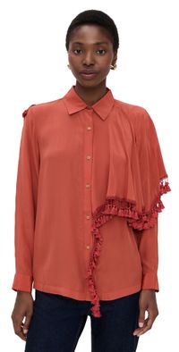 Carolina K Camo Shirt Blood Orange M