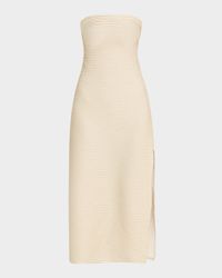 Scallop Nava Strapless Midi Dress