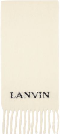 Lanvin Écharpe blanche à franges