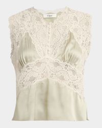Lace Silk Sleeveless Top