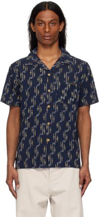 Nudie Jeans Navy Arvid Ikat Shirt