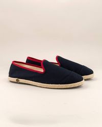 Angarde - Espadrille homme coton, marine rouge - Taille 46 - Bleu