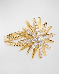 Starburst Ring in 18K Yellow Gold with Diamonds