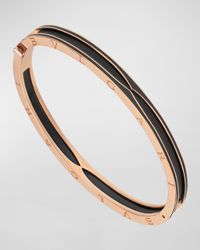B. Zero1 Rose Gold Bracelet with Matte Black Ceramic Edge, Size XL