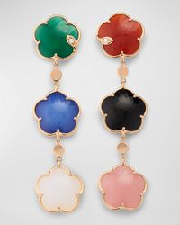 18K Rose Gold Petit Joli Bouquet Earrings with Colored Gems and Diamonds